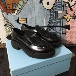 Prada women's black loafers